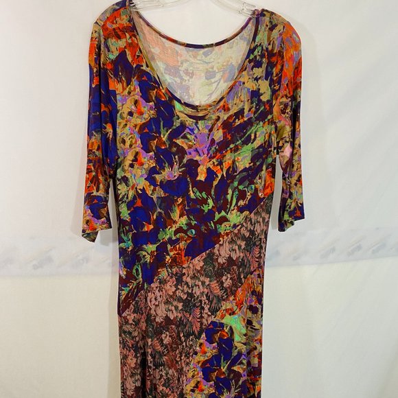 SOLD Soft Surroundings Beautiful Estelle 3/4 Sleeve Graphic Print Maxi Dress - Picture 12 of 12